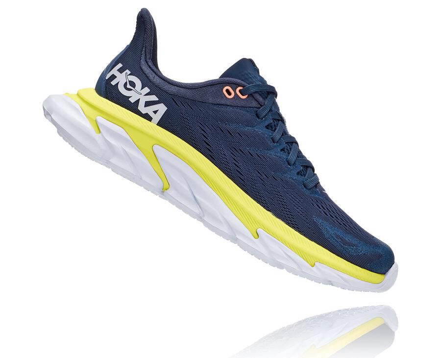 Hoka One One Clifton Edge Löparskor Dam - Marinblå - XRZEB-4627